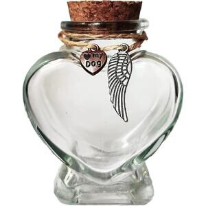 NEW Loving Pet Memorial Glass Vial – Keepsake for Ashes & Fur